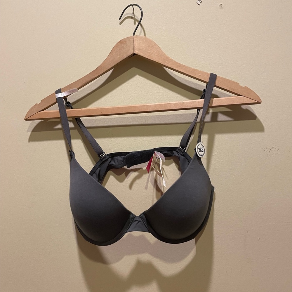 VS Pink Gray Pink Cotton push up bra size 36b nwt